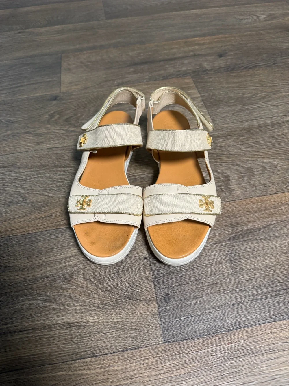 Tory Burch cream straps